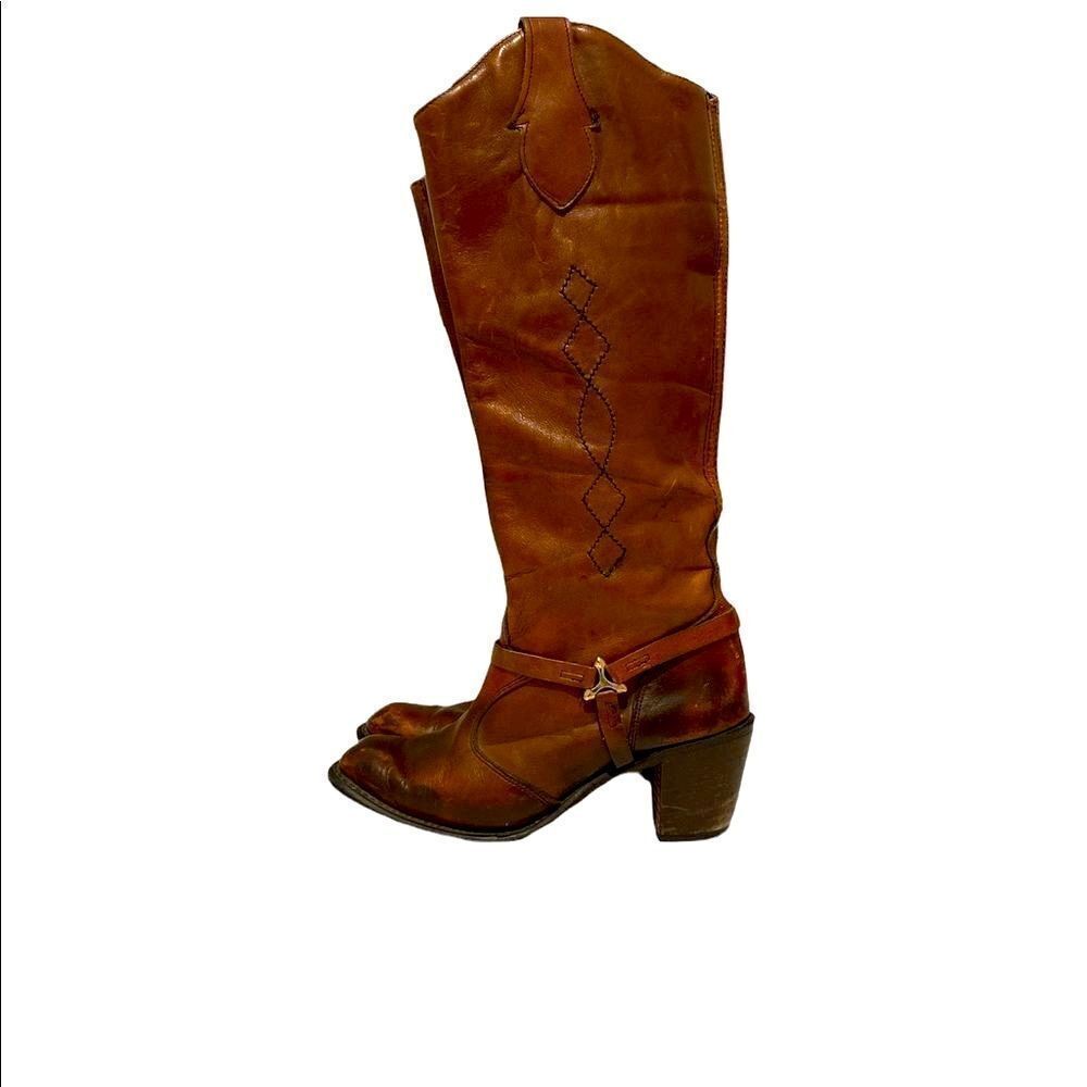 Vintage Wrangler Western Hippie Boots 70s 80s Boho A8 - Picture 4 of 14